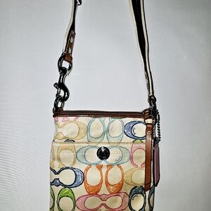 Coach multi color crossbody bag